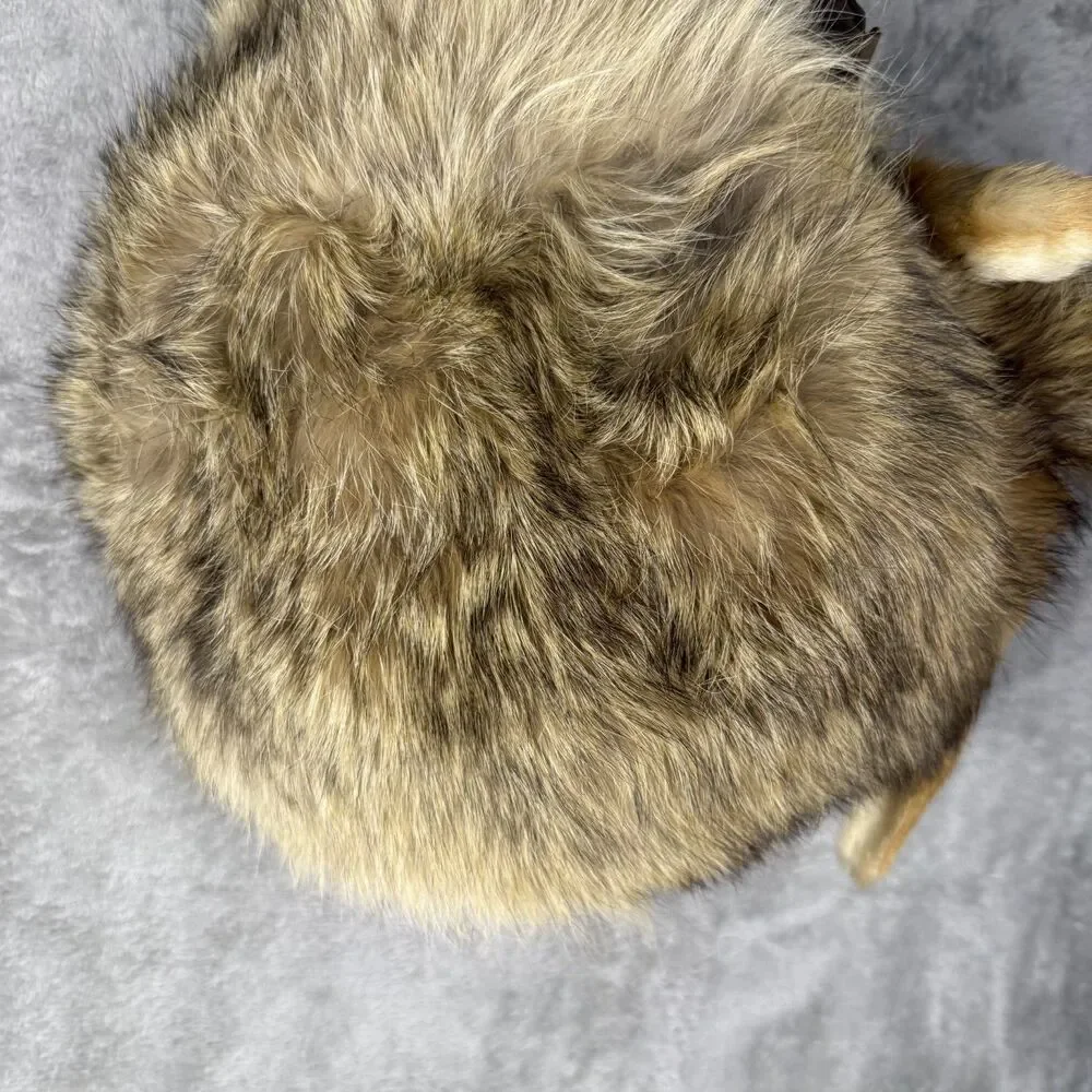 1940s Fox Fur Handwarmer With Bakelite Handle Lined Legs And Tail Antique Warm